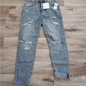 Good American Light Blue Distressed Jeans